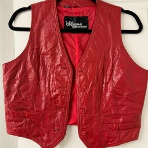 Wilson Red Suede & Leather Jacket